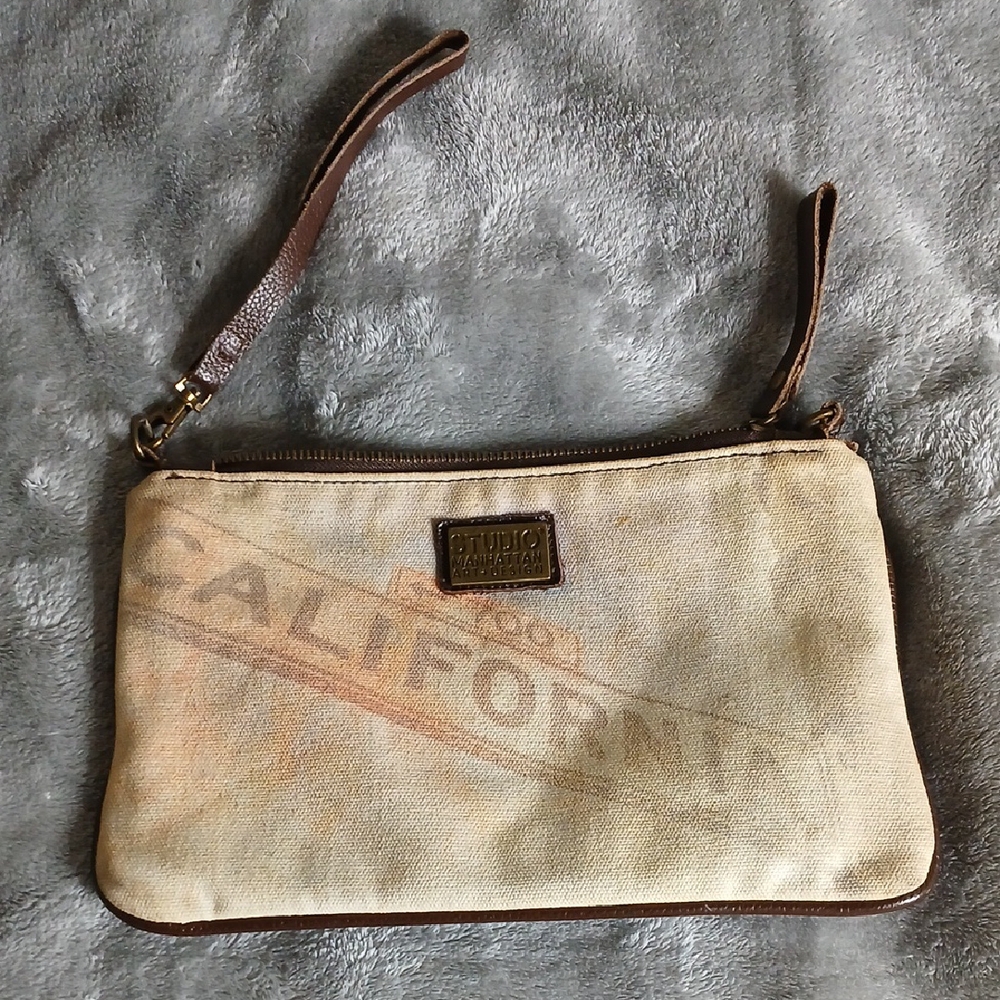 California Canvas Wristlet Clutch